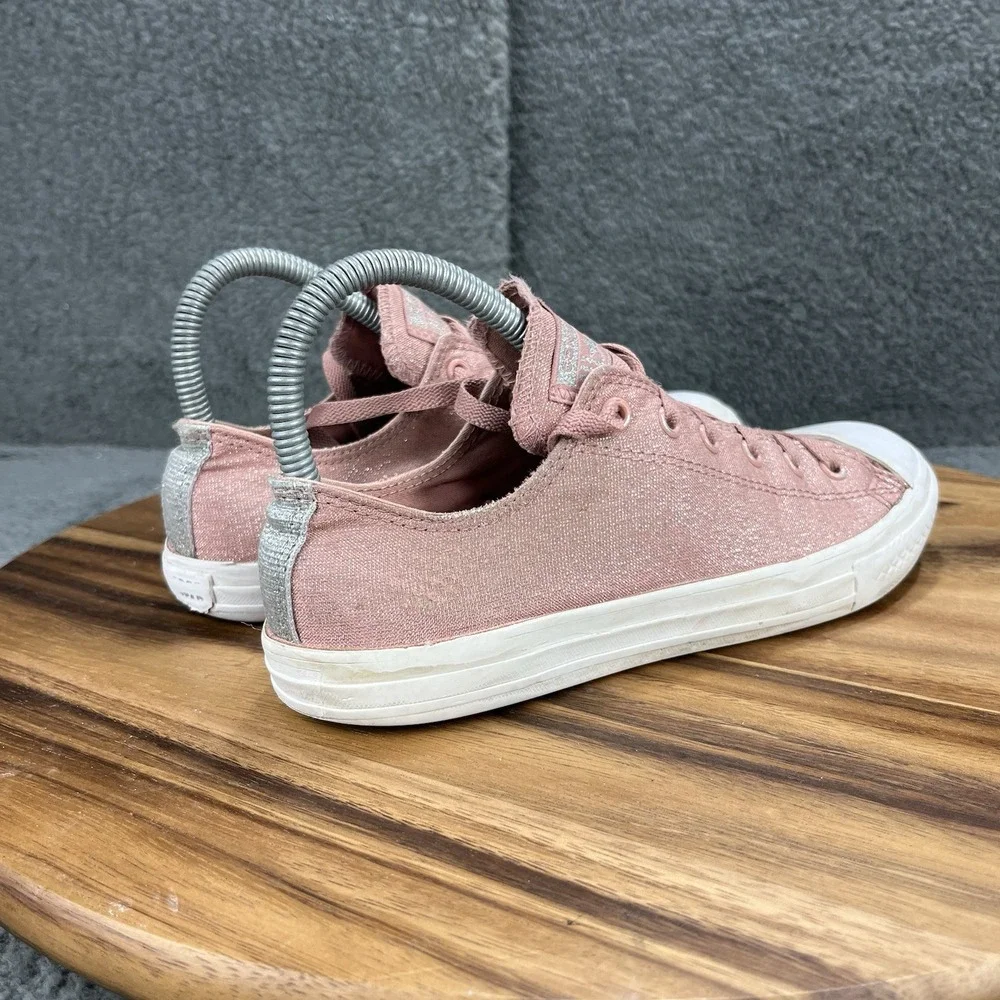 Converse Chuck Taylor All Star Junior Low‎ Top Sneakers Pink Glitter Size 5